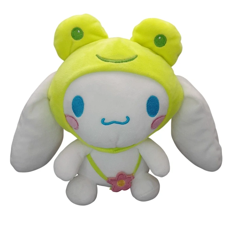 Sanrio Cinnamoroll Plush Frog Hood Green White Stuffed Animal Toy 9 inch